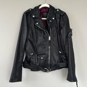 All Saints Black Leather Jacket